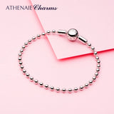 925 Sterling Silver Soft Beads Bracelet for Women