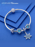 925 Silver Galaxy Cross Ring Bead Charms for Women
