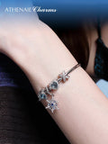 925 Silver Galaxy Cross Ring Bead Charms for Women