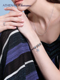 925 Silver Galaxy Cross Ring Bead Charms for Women