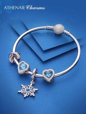 925 Silver Galaxy Cross Ring Bead Charms for Women