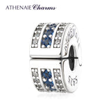 925 Silver Rubber Stopper Clip Safe Chain Charms for Bracelet Bangle