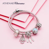 Butterfly Opal 925 Sterling Silver Beads Charms Pendant Fit Bracelet Bangle