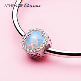 Butterfly Opal 925 Sterling Silver Beads Charms Pendant Fit Bracelet Bangle
