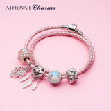 Cross Charm 925 Silver Beads Fit Bracelet Bangle Women Jewelry