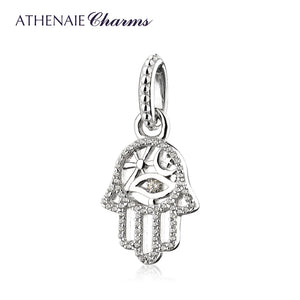 Devil Eye 925 Sterling Silver Charms Pendant for Bracelet Bangle