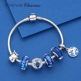 925 Silver Reindeer Pendants CZ Holiday Deer Charms for Women