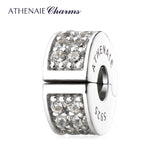 925 Silver Clip Safe Chain Beads Charms Rubber Stopper for Bracelet Bangle