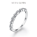 Casual Moissanite Ring 925 Sterling Silver Diamond Tester Ring for Women