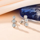 Moissanite Earrings S925 Sterling Silver Women's Fine Jewelry