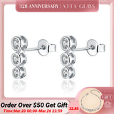 Moissanite Earrings S925 Sterling Silver Women's Fine Jewelry