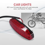 ATV 12V 3 Wire Brake Stop Light Taillight Red Off Road Motorcycle Signal Lamp