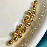 18K 750 Loose Bead Ball Mountings Jewelry Settings Parts Necklace Bracelet