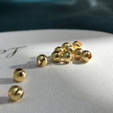 18K 750 Loose Bead Ball Mountings Jewelry Settings Parts Necklace Bracelet