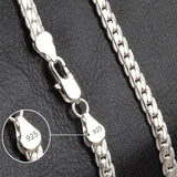 925 Silver 6mm Chain Necklace for Wedding Engagement - 8/18/20/22/24 Inch