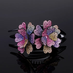 Women's Rhinestone Flower Hair Claw Clip
