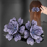 Women's Rhinestone Flower Hair Claw Clip