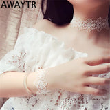 Lace Hollow Out Choker Set Gothic Necklace