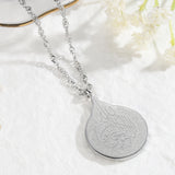 AYAT AL KURSI Islamic Calligraphy Necklace Personalized Pendant Stainless Steel