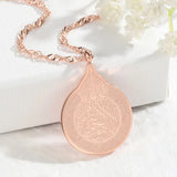 AYAT AL KURSI Islamic Calligraphy Necklace Personalized Pendant Stainless Steel