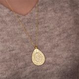 Islamic Necklace Pendant Stainless Steel Ayat Al Kursi Jewelry Ramadan Gift