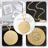 AYAT AL KURSI Muslim Necklace Pendant Stainless Steel Arabic Name Gift