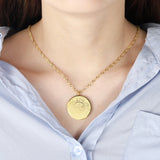 AYAT AL KURSI Muslim Necklace Pendant Stainless Steel Arabic Name Gift