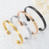 AYATUL KURSI CUFF Bangles Stainless Steel Bracelet Engraved Jewelry Islam