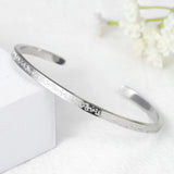Personalised Stainless Steel Serenity Prayer Cuff Bracelet