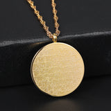 AYATUL KURSI Stainless Steel Necklace Muslim Allah Pendant
