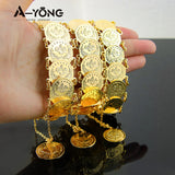 AYONG Totem Coin Bracelet 18k Plated Cuff Bangles