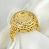 AYONG Totem Coin Rings 18k Plated Zircon Middle East Jewelry