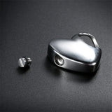 Love Heart Necklace Memorial Cremation Ashes Urn Locket Pendant