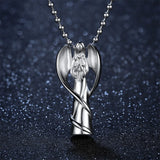 Engrave Name Angel Wing Stainless Steel Cremation Jewelry