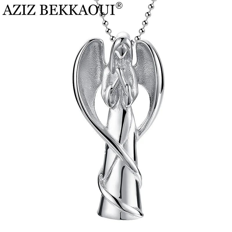 Engrave Name Angel Wing Stainless Steel Cremation Jewelry