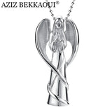 Engrave Name Angel Wing Stainless Steel Cremation Jewelry