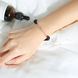 Engrave Name Leather Couple Bracelets Stainless Steel Chain Lover Jewelry