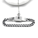 Key Jewelry Lock & key Lover Jewelry Wide Men Bracelet Chain Bracelets Drop