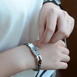 Key Jewelry Lock & key Lover Jewelry Wide Men Bracelet Chain Bracelets Drop