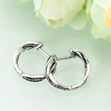 925 Sterling Silver Female Hoop Earrings Classic Silver Jewelry