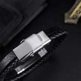 Customizable Leather Bracelet with Diamond Engraving