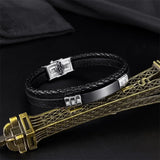 Customizable Leather Bracelet with Diamond Engraving