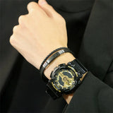 Customizable Leather Bracelet with Diamond Engraving