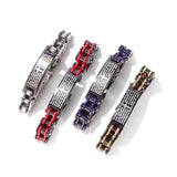 Men Stainless Steel Link Chain Bracelet Engravable Cuff Wristband
