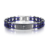Men Stainless Steel Link Chain Bracelet Engravable Cuff Wristband