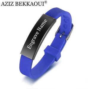 Personalized Stainless Steel ID Bracelet for Women Kids Men