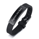 Personalized Stainless Steel ID Bracelet for Women Kids Men