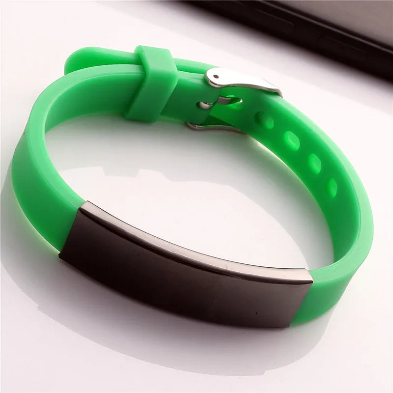 Personalized Stainless Steel ID Bracelet for Women Kids Men
