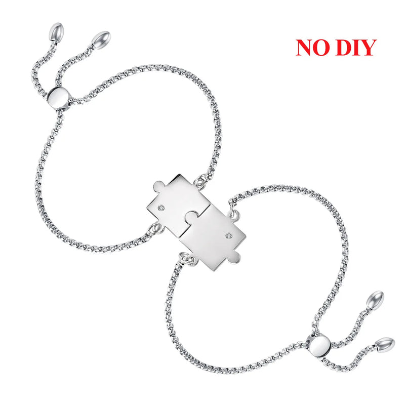 Real Love Couple Bracelets Stainless Steel Gift Engrave