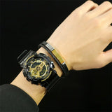 Customizable Stainless Steel Leather Bracelet With Diamond